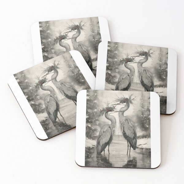Item preview, Vintage Blue Heron Holiday designed and sold by SnorkleSupply.