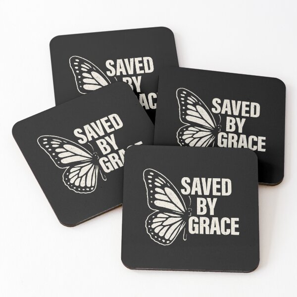 Item preview, Saved By Grace Bold Grunge Christian Butterfly Design designed and sold by CleoRoseanna.