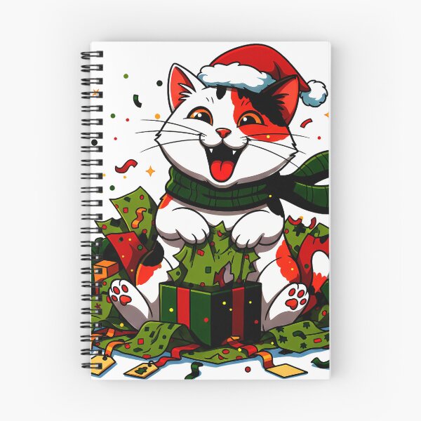 Item preview, Calico Cat in Gift Wrap – Whimsical Christmas Celebration Design designed and sold by meesub.
