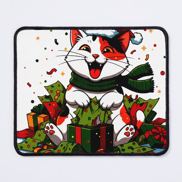 Item preview, Calico Cat in Gift Wrap – Whimsical Christmas Celebration Design designed and sold by meesub.