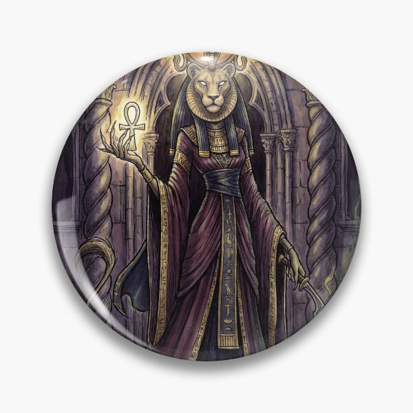 Item preview, Sekhmet  Lioness Goddess Ancient Egyptian God Gothic style illustration designed and sold by Vintage Designs +.