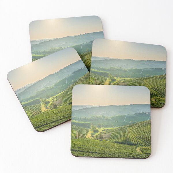 Item preview, Langhe vineyards and Neive village in the background. Piedmont, Italy designed and sold by Stefano Orazzini.