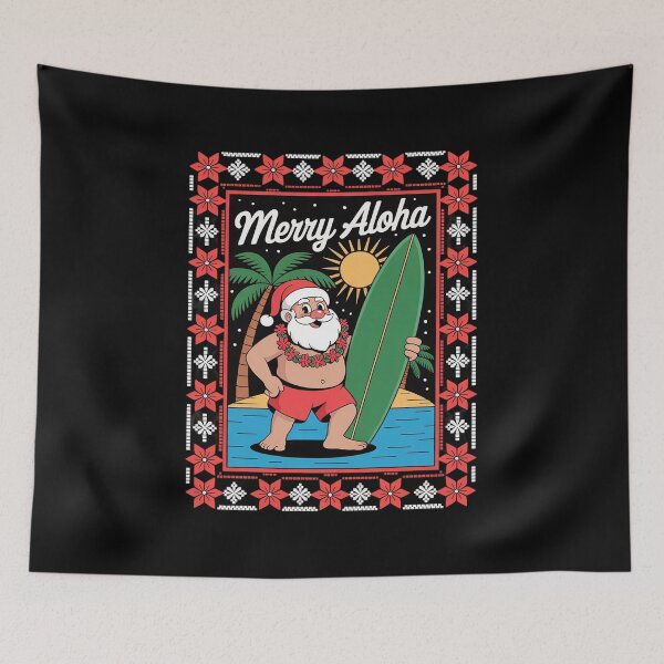 Item preview, Ugly Christmas In July Sweater Santa Surfer Men Women Kids  designed and sold by NailMolisa.