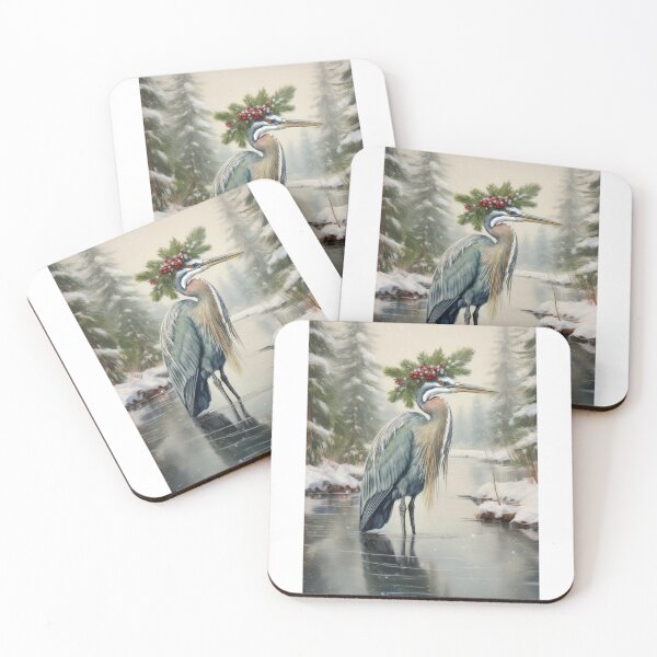 Item preview, Vintage Blue Heron Holiday designed and sold by SnorkleSupply.