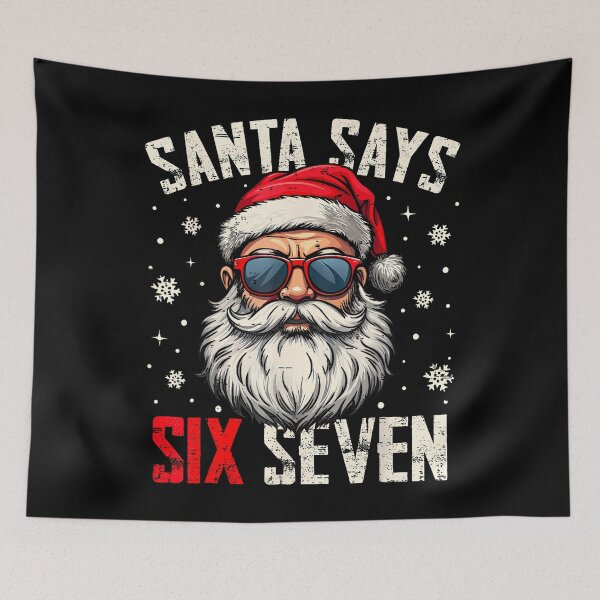 Item preview, Funny Santa Says Six Seven Christmas 67 Meme Xmas Boys Girls designed and sold by HollyTrina1.