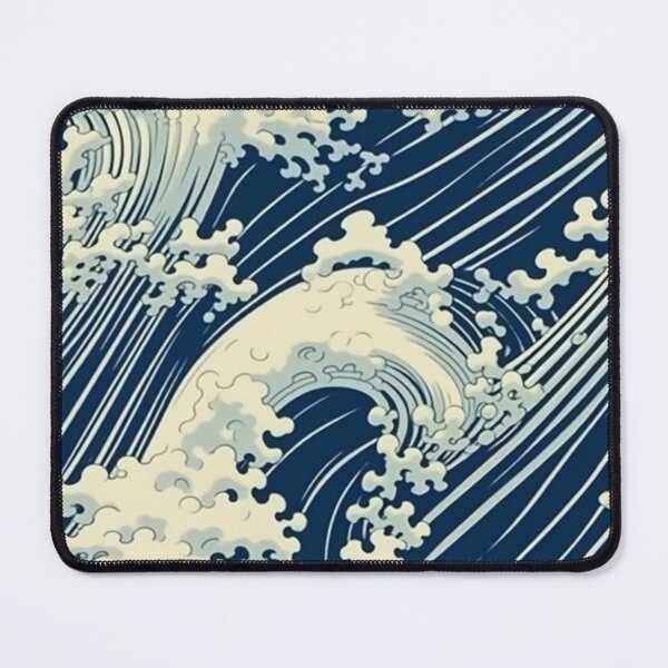 Item preview, Japanese Waves – Traditional Sea Pattern in Ukiyo-e Style designed and sold by slinsart.