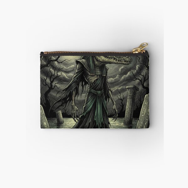 Item preview, Sobek Nile Crocodile Ancient Egyptian God Gothic style illustration designed and sold by Vintage Designs +.