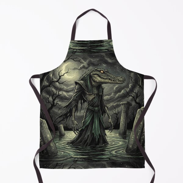 Item preview, Sobek Nile Crocodile Ancient Egyptian God Gothic style illustration designed and sold by Vintage Designs +.