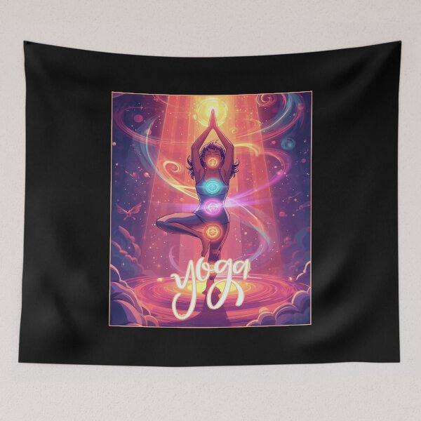 Item preview, Cosmic Yoga Aura ver 7 – Colorful Pop Cartoon Chakra Wellness Art designed and sold by CosmicNook1.