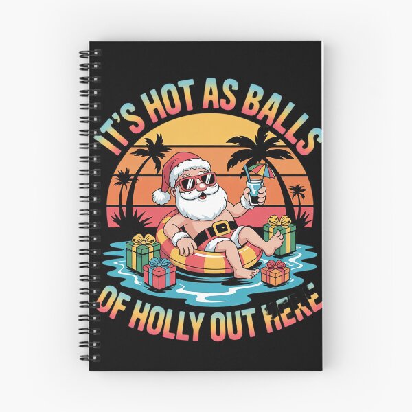 Item preview, Vintage It's Hot As Balls Of Holly Out Here Cute Santa  designed and sold by NailMolisa.