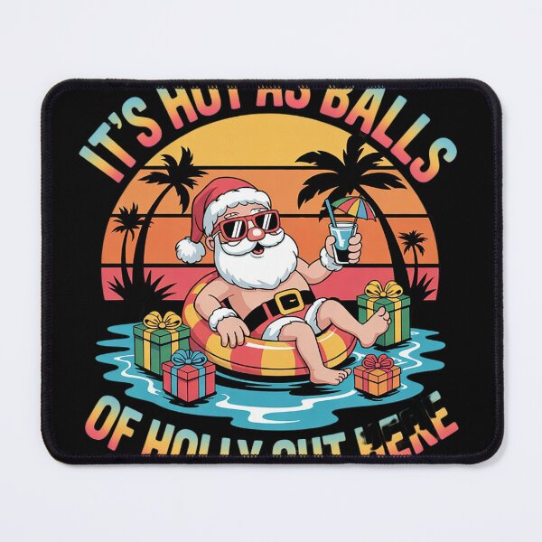 Item preview, Vintage It's Hot As Balls Of Holly Out Here Cute Santa designed and sold by NailMolisa.