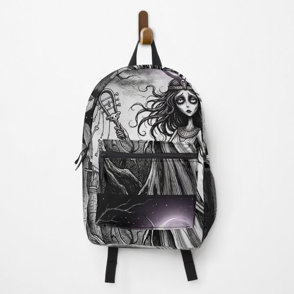Item preview, Hathor Moon Sistrum Ancient Egyptian God Gothic style illustration designed and sold by Vintage Designs +.