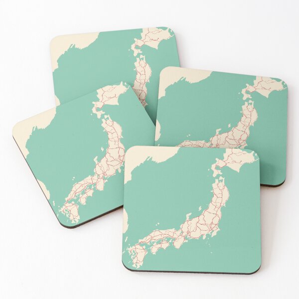 Item preview, Japan Map Aesthetic Illustration designed and sold by MapsByLeo.