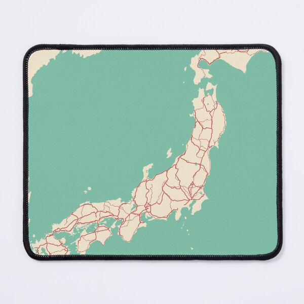 Item preview, Japan Map Aesthetic Illustration designed and sold by MapsByLeo.