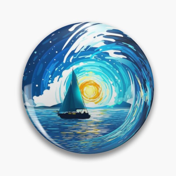 Item preview, Handmade drawing of Sailboat in the Ocean designed and sold by NivyasArtistry.
