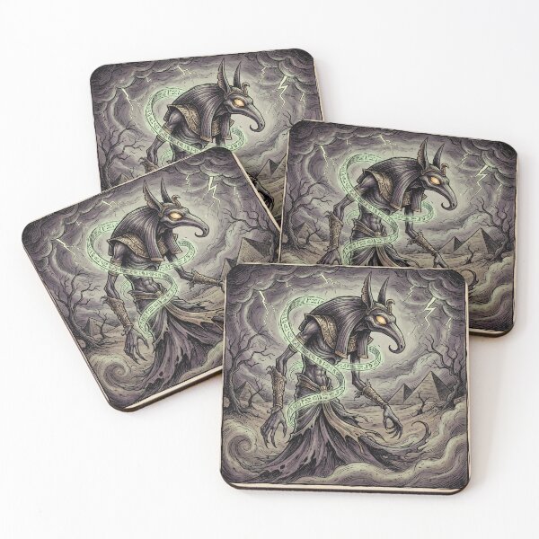 Item preview, Set god of Chaos Ancient Egyptian God Gothic style illustration designed and sold by Vintage Designs +.