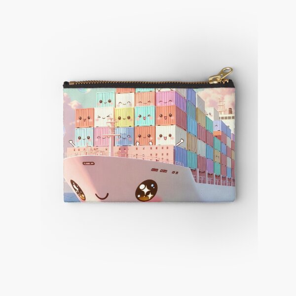 Item preview, Kawaii Pastel Container Ship – Rainbow Cargo Dream designed and sold by NordseeSteel.