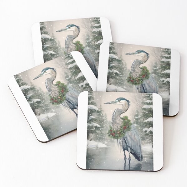 Item preview, Vintage Blue Heron Holiday designed and sold by SnorkleSupply.