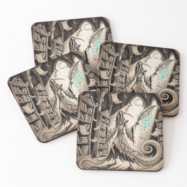 Item preview, Thoth Gothic Library Ancient Egyptian God Gothic style illustration designed and sold by Vintage Designs +.