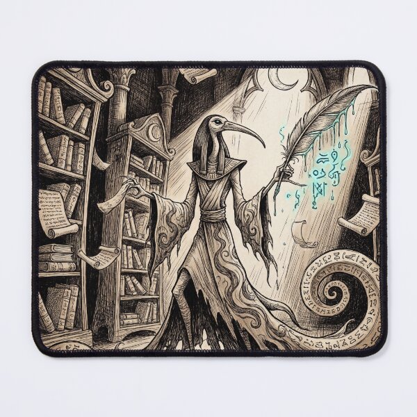 Item preview, Thoth Gothic Library Ancient Egyptian God Gothic style illustration designed and sold by Vintage Designs +.
