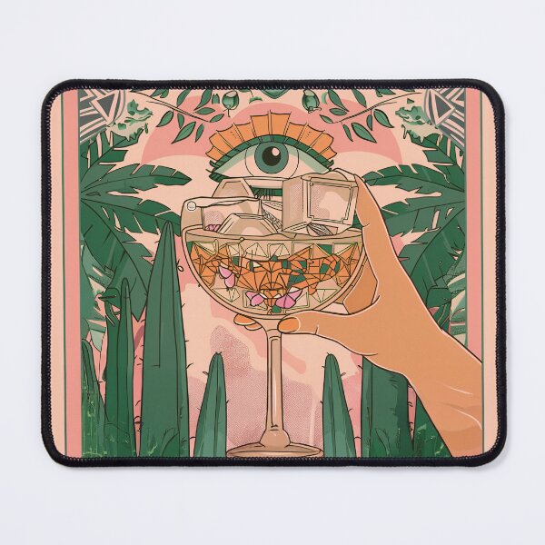 Item preview, Mystic Cocktail Vision – Surreal Eye & Tropical Glass Art designed and sold by skcollage.
