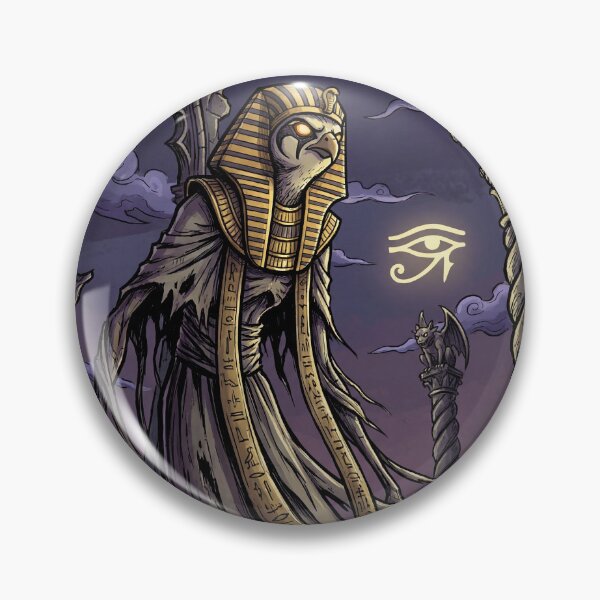 Item preview, Horus Gothic Mysticism Ancient Egyptian God Gothic style illustration designed and sold by Vintage Designs +.