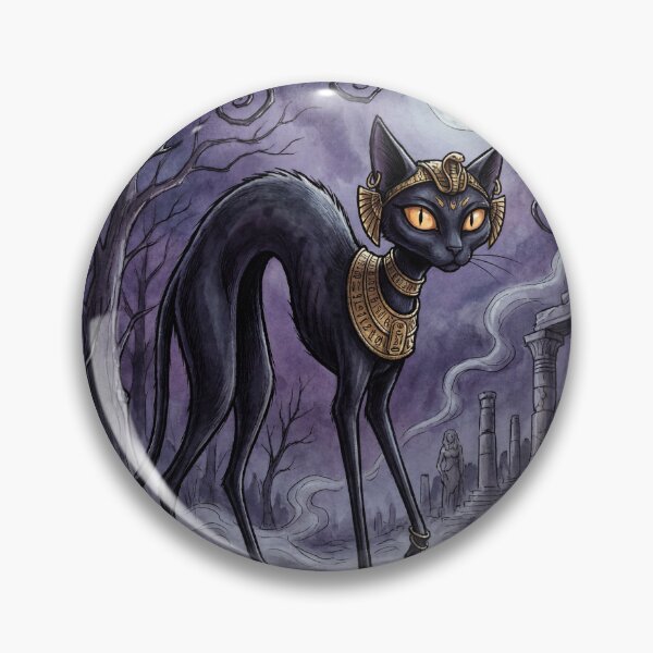 Item preview, Bastet Ancient Egyptian God Gothic style illustration designed and sold by Vintage Designs +.