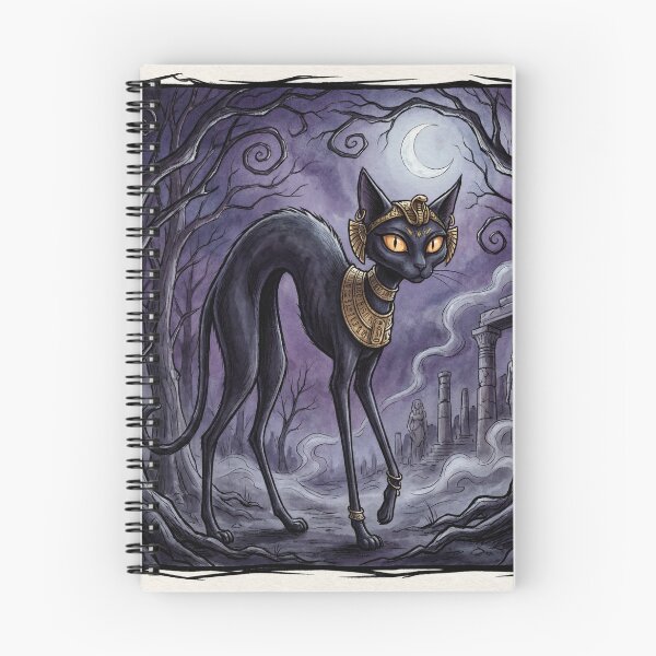 Item preview, Bastet Ancient Egyptian God Gothic style illustration designed and sold by Vintage Designs +.