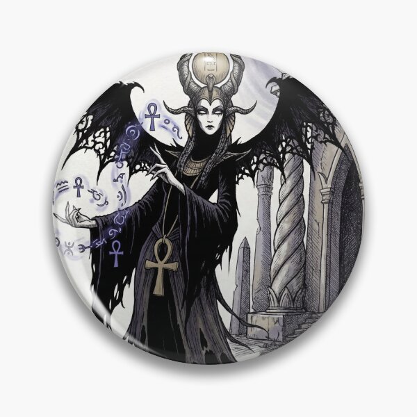Item preview, Isis Ancient Egyptian God Gothic style illustration designed and sold by Vintage Designs +.