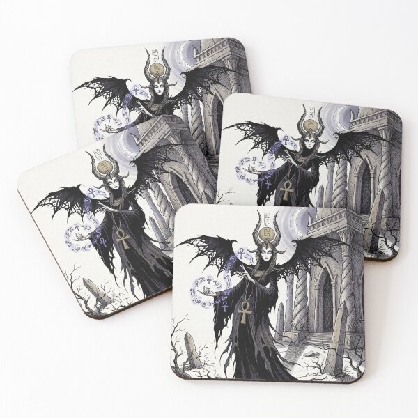 Item preview, Isis Ancient Egyptian God Gothic style illustration designed and sold by Vintage Designs +.