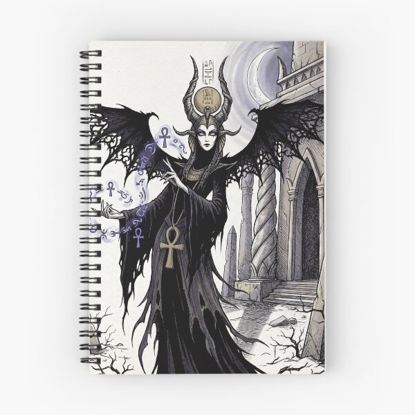 Item preview, Isis Ancient Egyptian God Gothic style illustration designed and sold by Vintage Designs +.