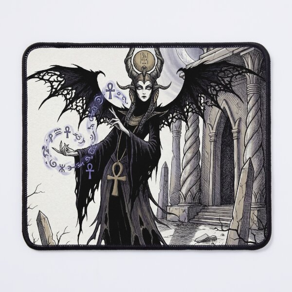 Item preview, Isis Ancient Egyptian God Gothic style illustration designed and sold by Vintage Designs +.
