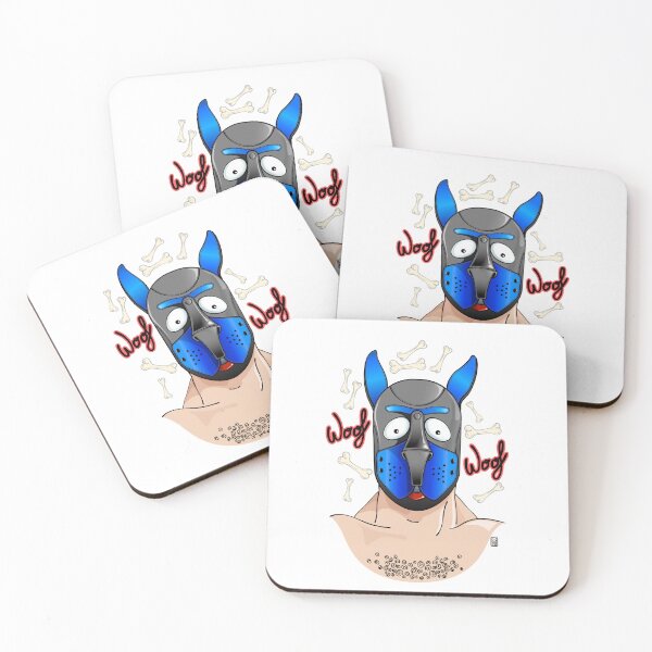 Item preview, Blue dog mask. Puppy world with text. designed and sold by Didakdc.