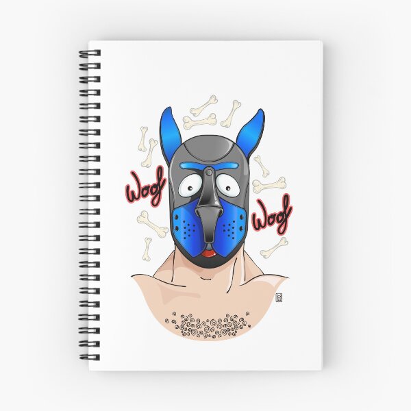 Aperçu de l'œuvre Masque de chien bleu. Univers des chiots avec texte. créée et vendue par Didakdc.