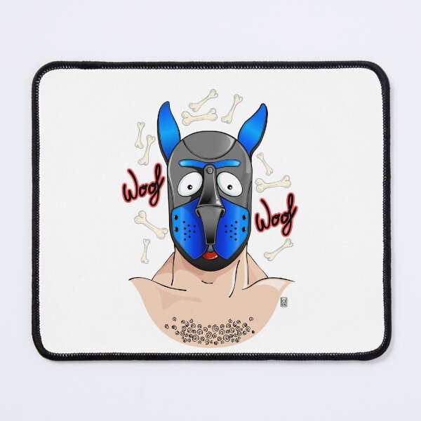 Item preview, Blue dog mask. Puppy world with text. designed and sold by Didakdc.