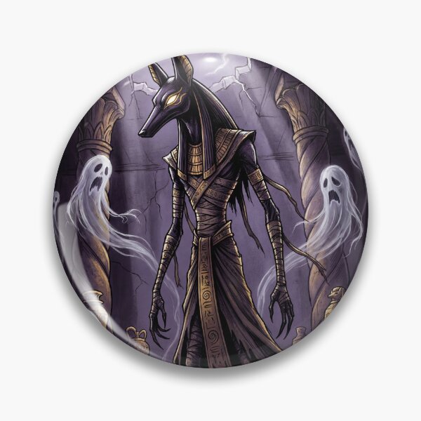 Item preview, Anubis Gothic Tomb Ancient Egyptian God Gothic style illustration designed and sold by Vintage Designs +.