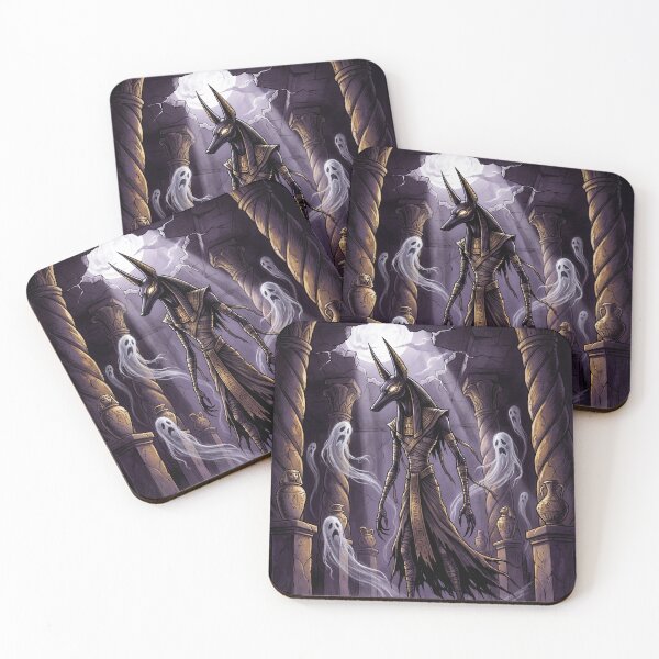 Item preview, Anubis Gothic Tomb Ancient Egyptian God Gothic style illustration designed and sold by Vintage Designs +.