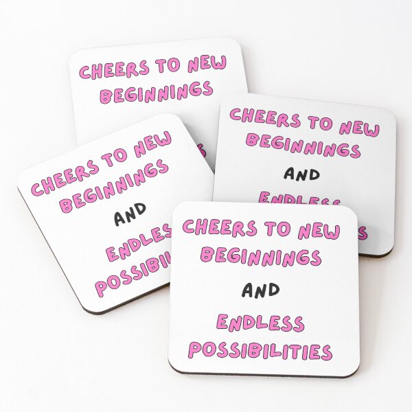 Item preview, Cheers to New Beginnings – Motivational New Year Quote Design designed and sold by trendyart1112.