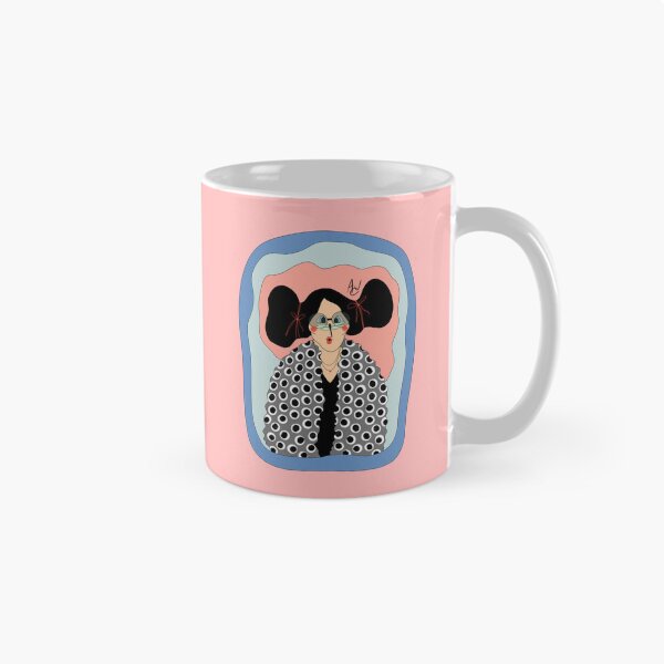 Item preview, Elegant Woman in Retro Polka Style and Dragonfly on Nose designed and sold by AmberCollective.
