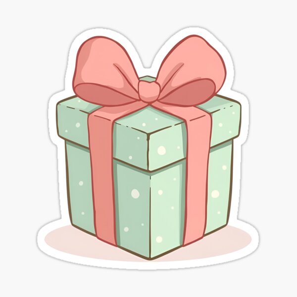 Item preview, Cute Pastel Gift Box with Pink Bow designed and sold by atirutbeam.