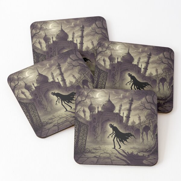 Item preview, Indian Vampire Palace illustration gothic vampire art designed and sold by Vintage Designs +.