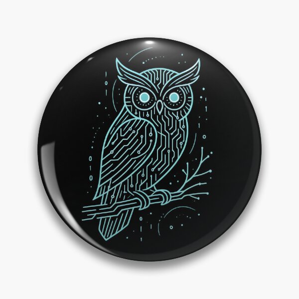 Item preview, Cyber Owl Circuit — Glowing Tech Line Art designed and sold by HBR-Graphics.