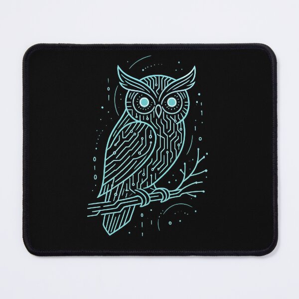 Item preview, Cyber Owl Circuit — Glowing Tech Line Art designed and sold by HBR-Graphics.