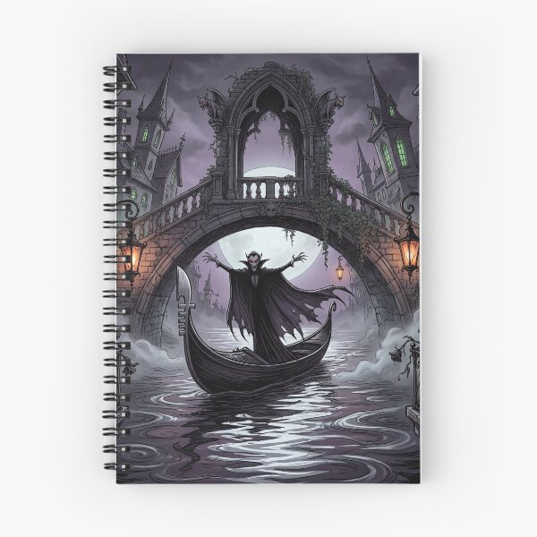 Item preview, Gothic Venetian Vampire in Venice illustration gothic vampire art designed and sold by Vintage Designs +.
