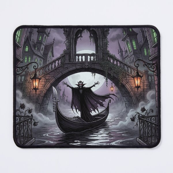 Item preview, Gothic Venetian Vampire in Venice illustration gothic vampire art designed and sold by Vintage Designs +.