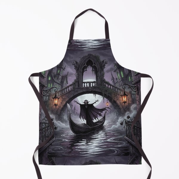 Item preview, Gothic Venetian Vampire in Venice illustration gothic vampire art designed and sold by Vintage Designs +.