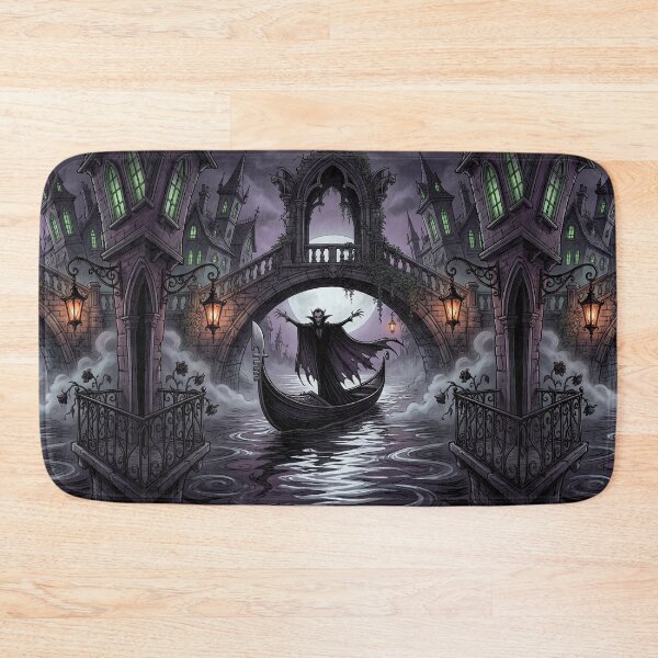 Item preview, Gothic Venetian Vampire in Venice illustration gothic vampire art designed and sold by Vintage Designs +.