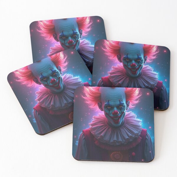 Item preview, Mystic Neon Clown With Electric Aura – Abstract Surreal Art designed and sold by OhmAuraArt.