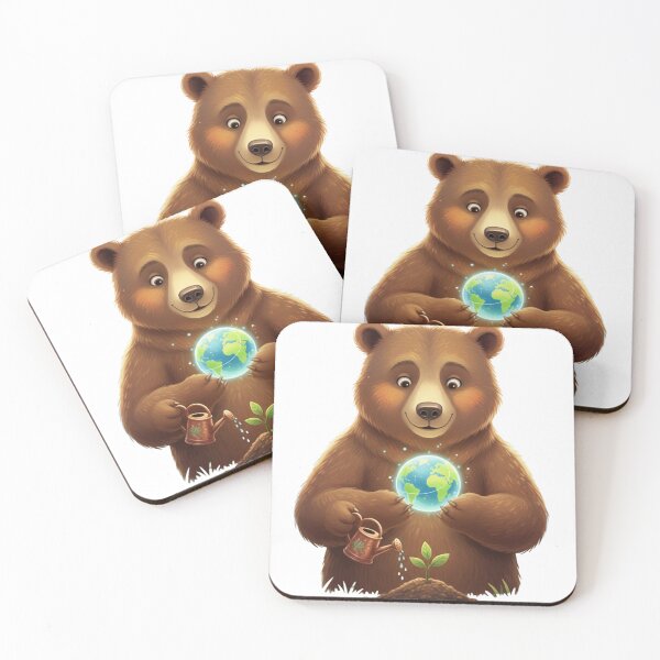 Item preview, Friendly Bear Protecting Earth Art designed and sold by AGLATECH.