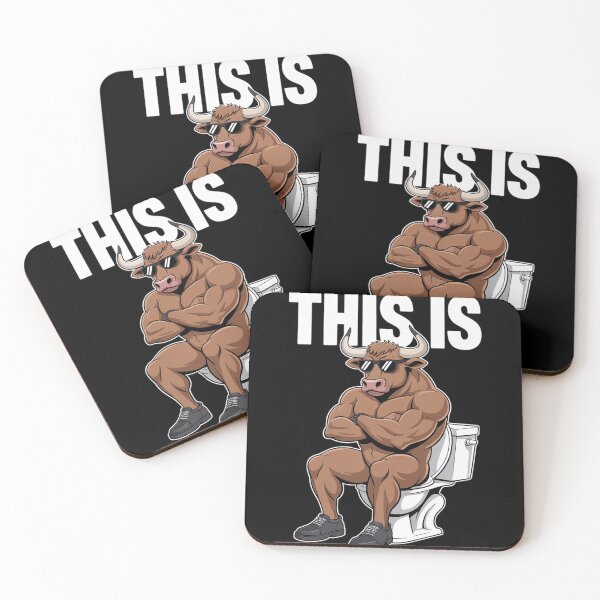 Item preview, This Is Bullsht Funny Bull on Toilet Meme Humor1  designed and sold by MyzoToyota.